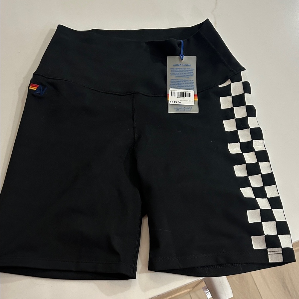 Aviator Nation Black Biker Shorts